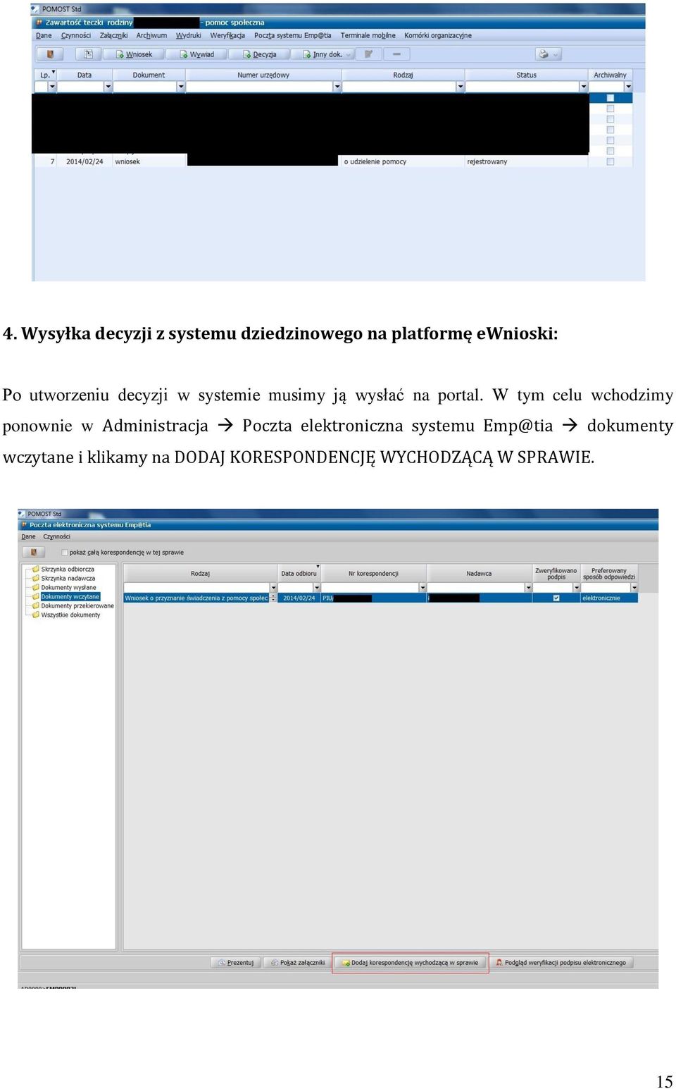 W tym celu wchodzimy ponownie w Administracja Poczta elektroniczna