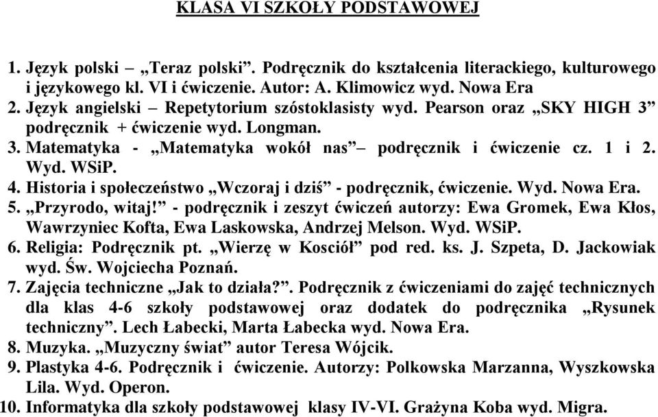 Historia i społeczeństwo Wczoraj i dziś - podręcznik, ćwiczenie. Wyd. Nowa 5. Przyrodo, witaj!