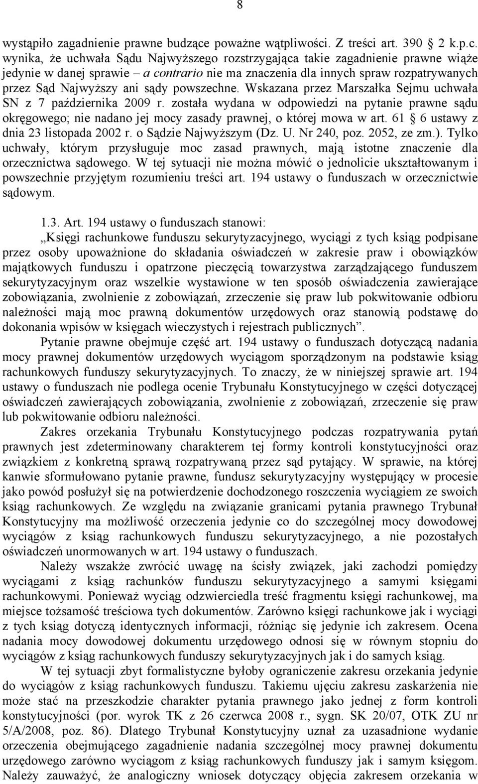 . Z treści