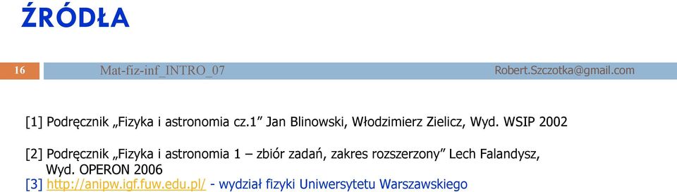 Jan Blinowski, Włodzimierz Zielicz, Wyd.