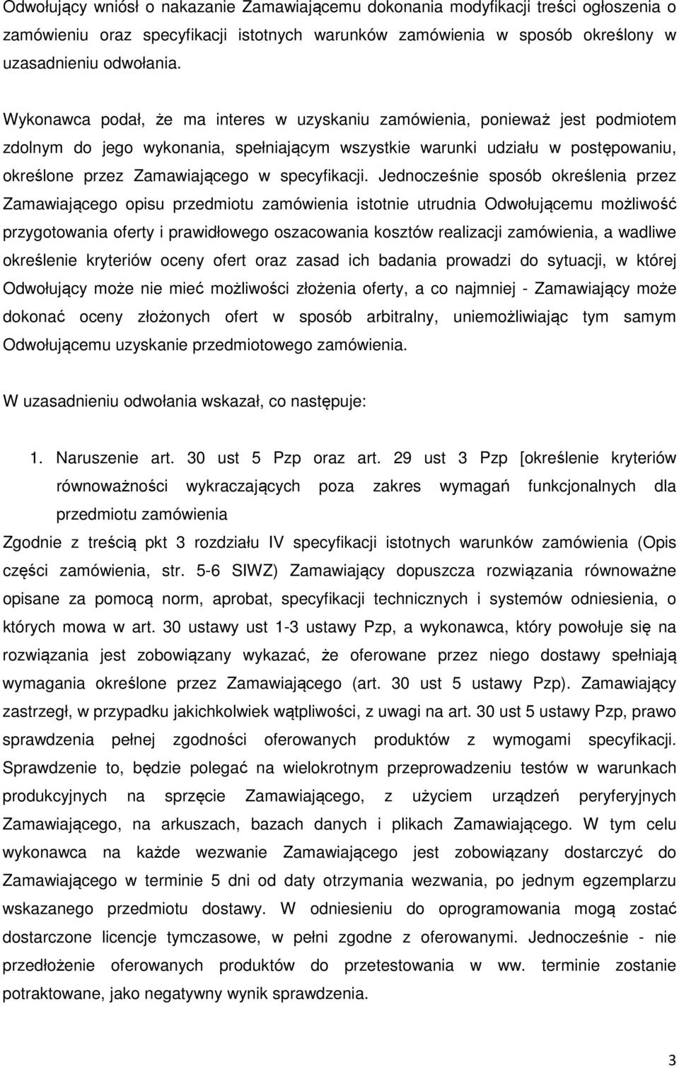 specyfikacji.