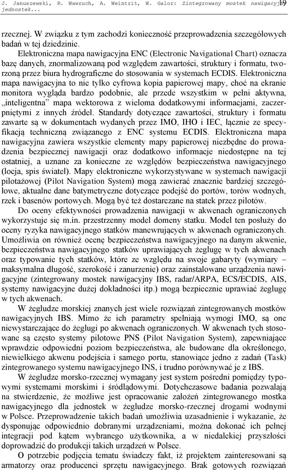 w systemach ECDIS.