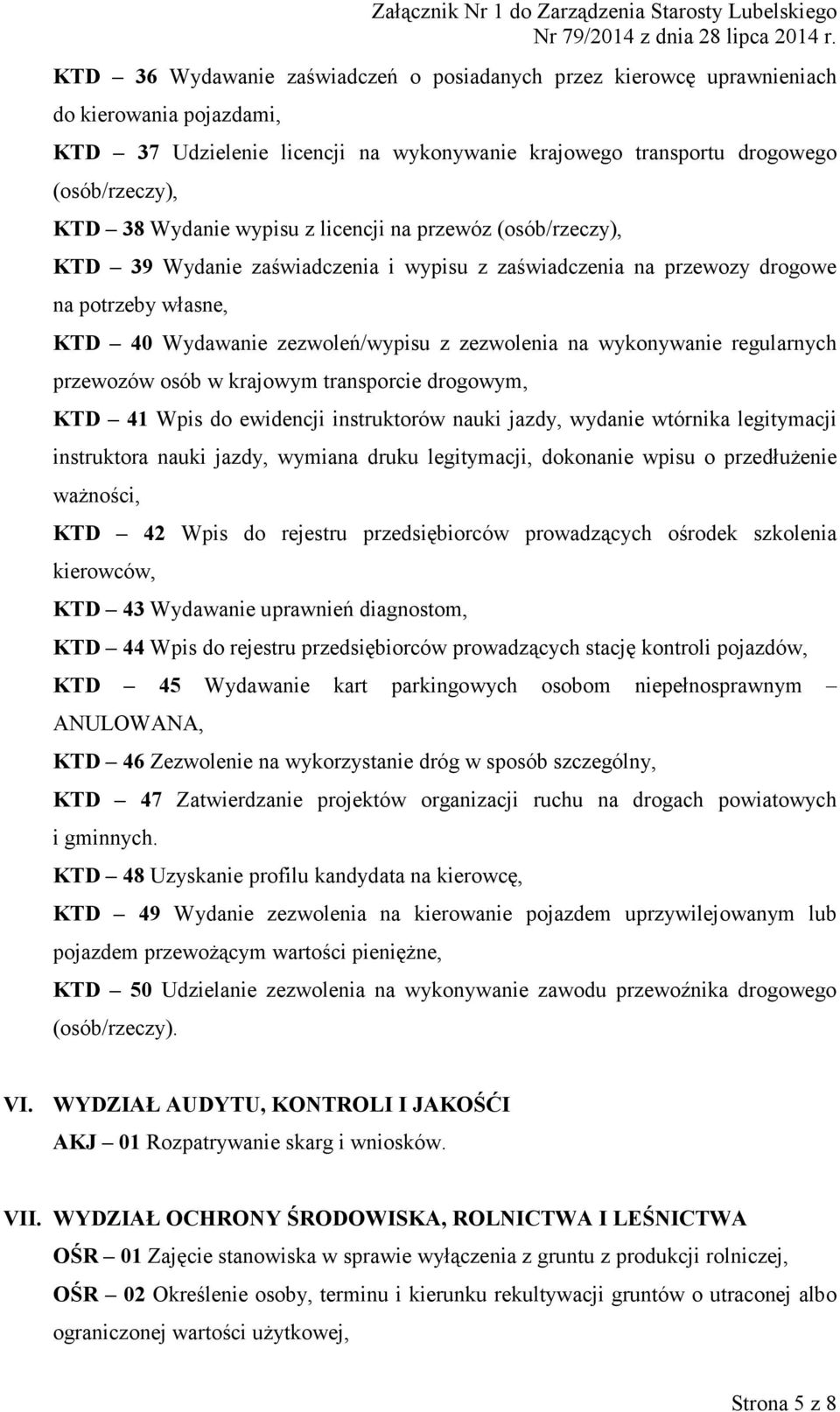 regularnych przewozów osób w krajowym transporcie drogowym, KTD 41 Wpis do ewidencji instruktorów nauki jazdy, wydanie wtórnika legitymacji instruktora nauki jazdy, wymiana druku legitymacji,