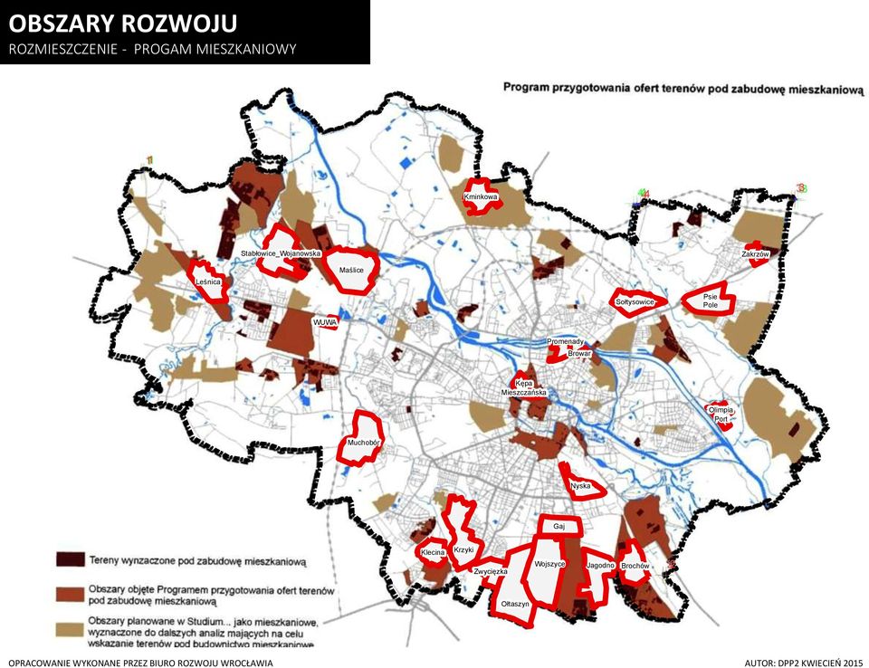 Promenady Browar Kępa Mieszczańska Olimpia Port Muchobór Nyska Gaj