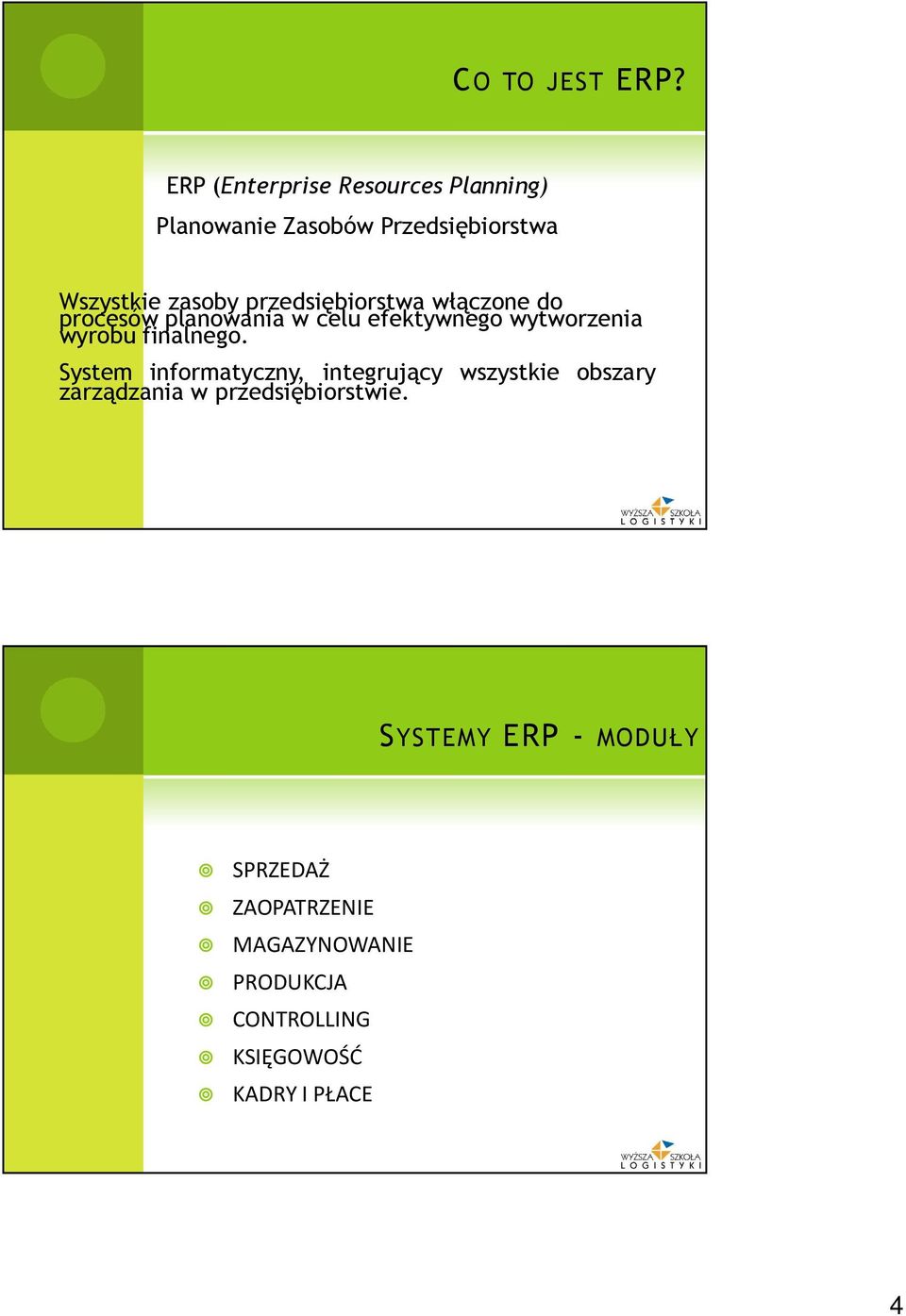 przedsiębiorstwa włączone do procesów planowania w celu efektywnego wytworzenia wyrobu finalnego.