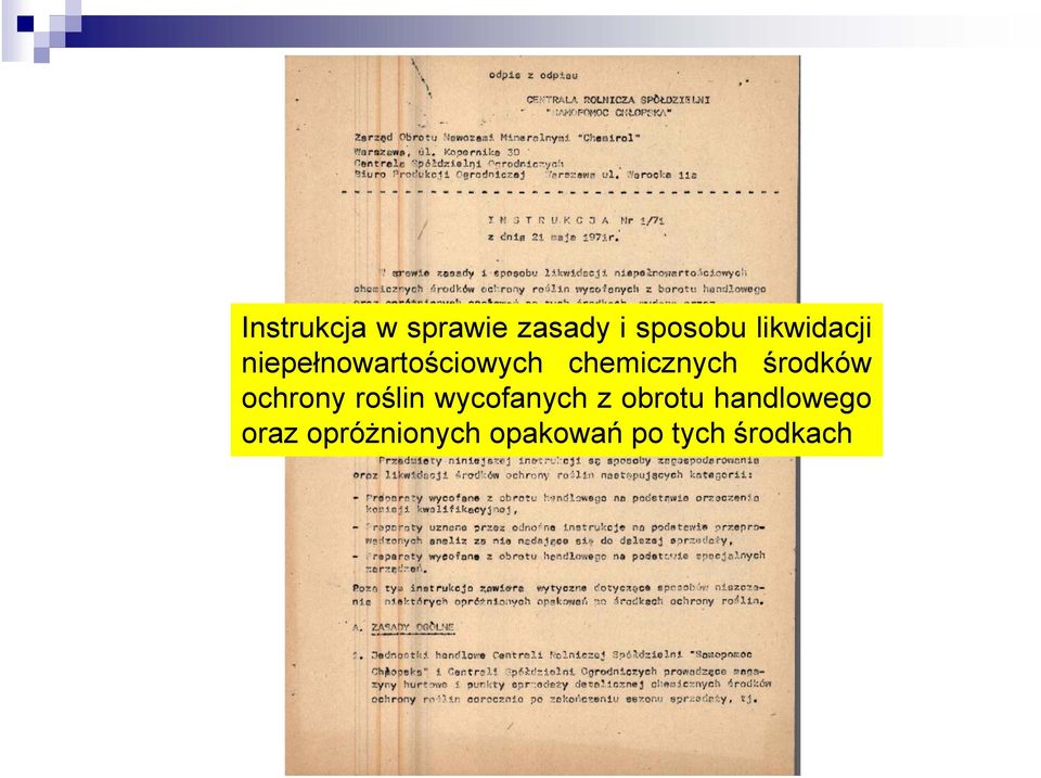 środków ochrony roślin wycofanych z obrotu