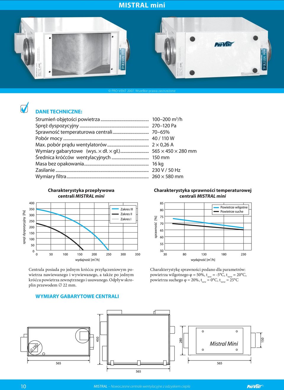 .. 16 kg Zasilanie... 230 V / 50 Hz Wymiary filtra.