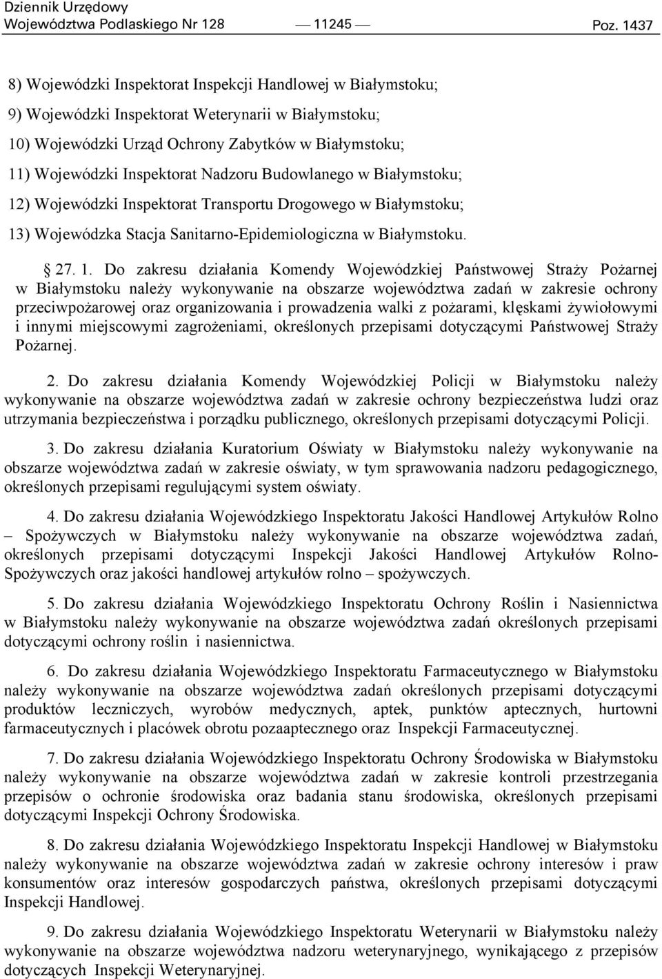 Nadzoru Budowlanego w Białymstoku; 12