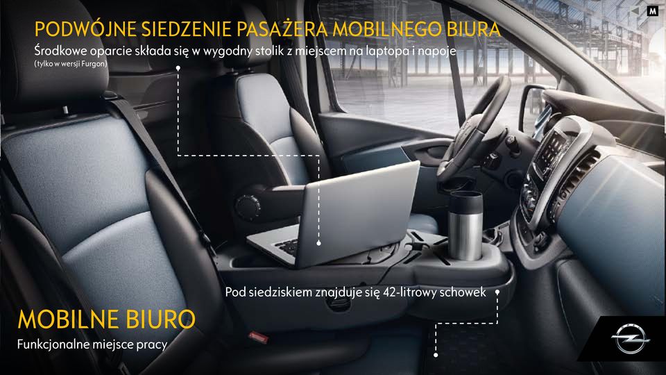 i napoje (tylko w wersji Furgon) MOBILNE BIURO