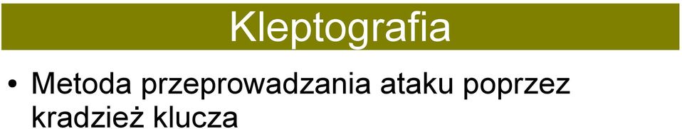 przeprowadzania