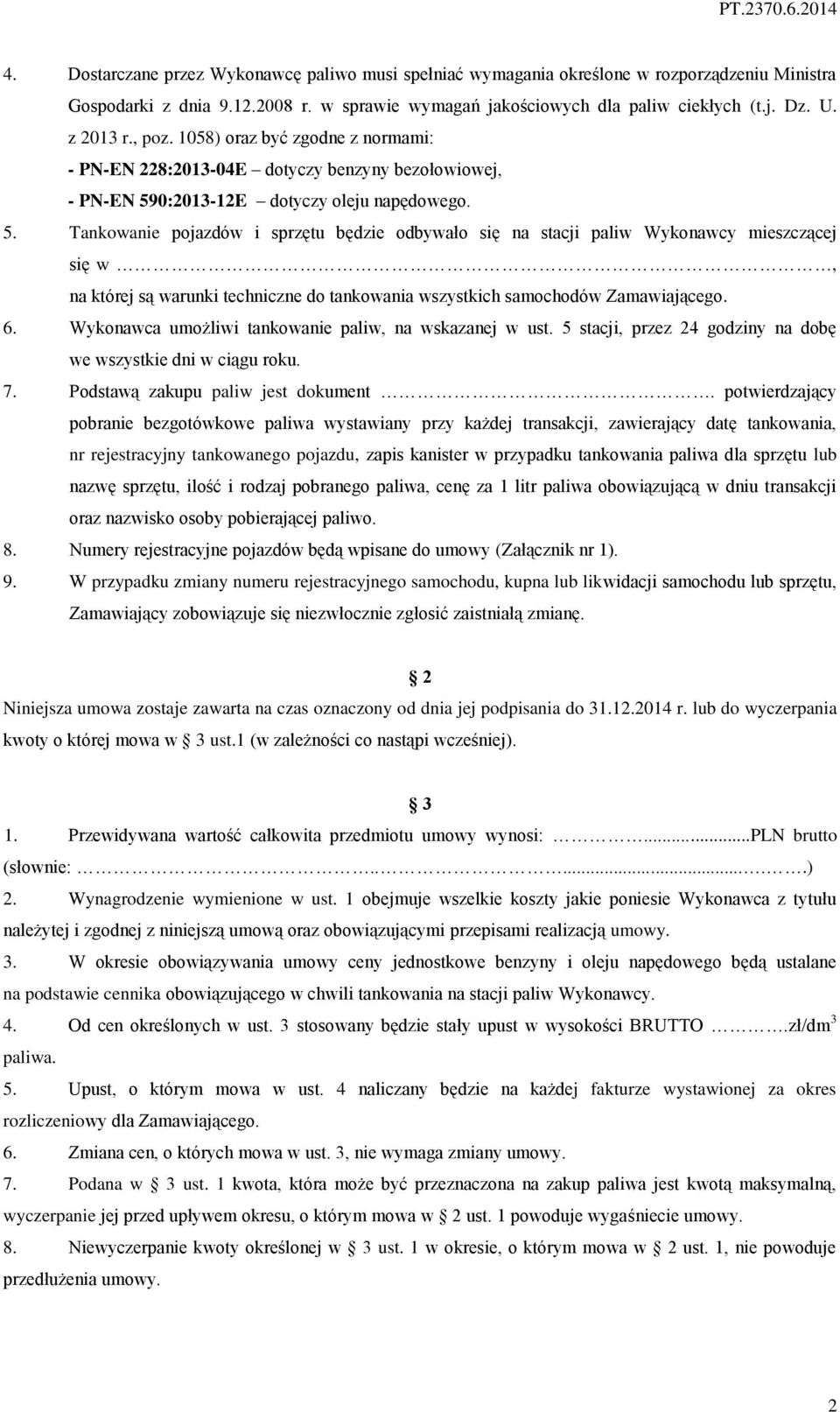 0:2013-12E dotyczy oleju napędowego. 5.