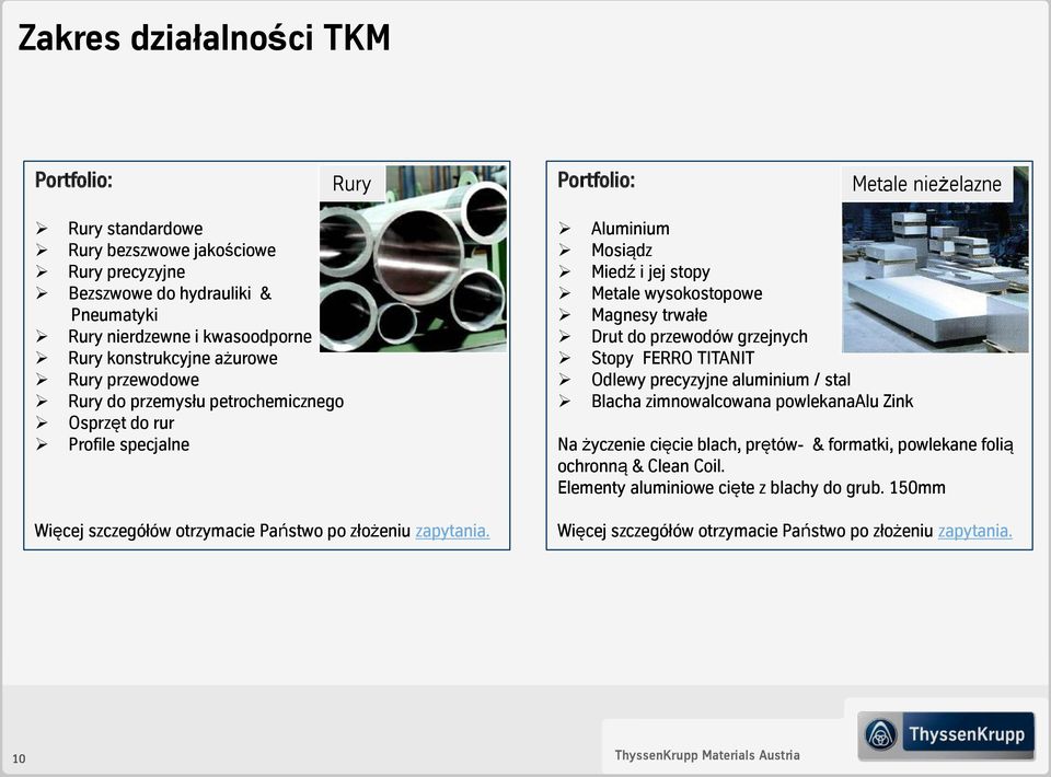 Aluminium Mosiądz Miedź i jej stopy Metale wysokostopowe Magnesy trwałe Drut do przewodów grzejnych Stopy FERRO TITANIT Odlewy precyzyjne aluminium / stal Blacha zimnowalcowana powlekanaalu Zink Na