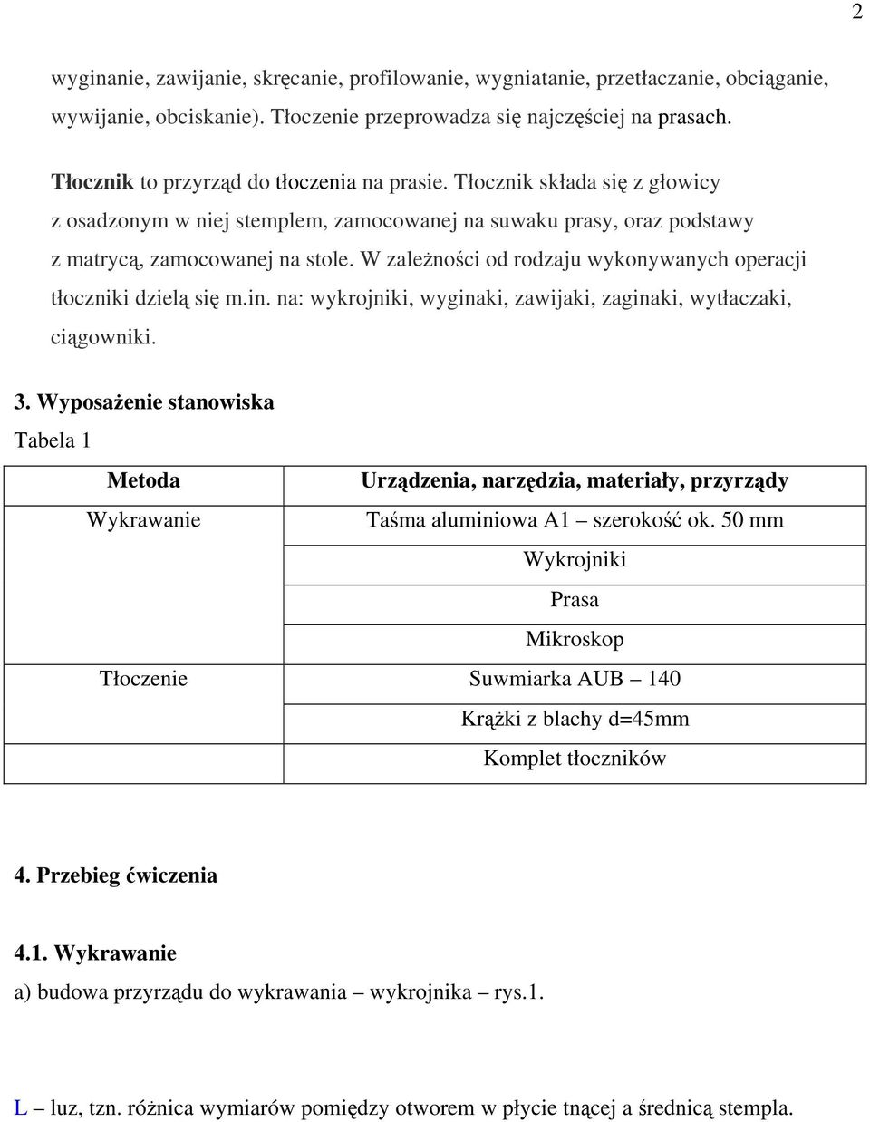 W zależności od rodzaju wykonywanych operacji tłoczniki dzielą się m.in. na: wykrojniki, wyginaki, zawijaki, zaginaki, wytłaczaki, ciągowniki. 3.