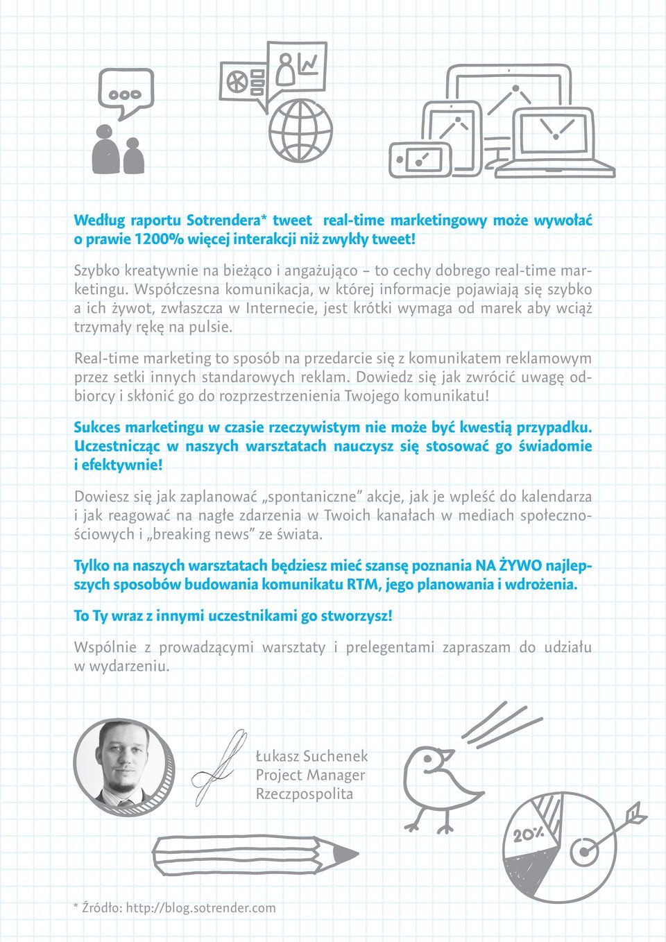 Real-time marketing to sposób na przedarcie się z komunikatem reklamowym przez setki innych standarowych reklam.