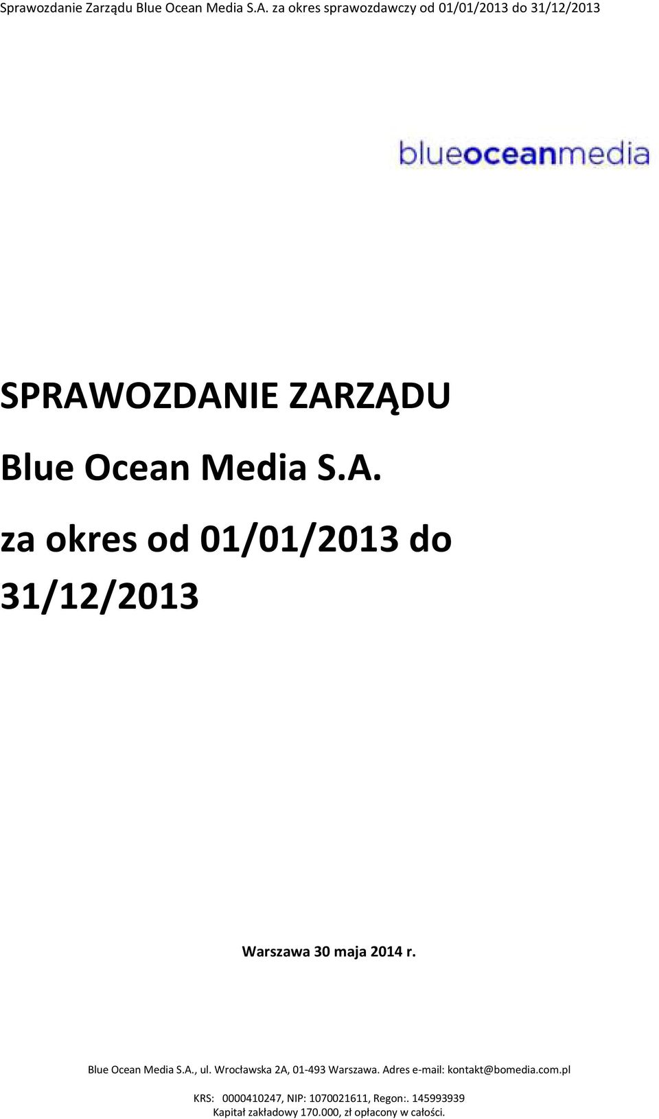 za okres od 01/01/2013 do