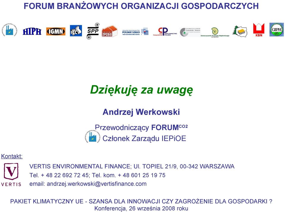 ENVIRONMENTAL FINANCE; Ul. TOPIEL 21/9, 00-342 WARSZAWA Tel.