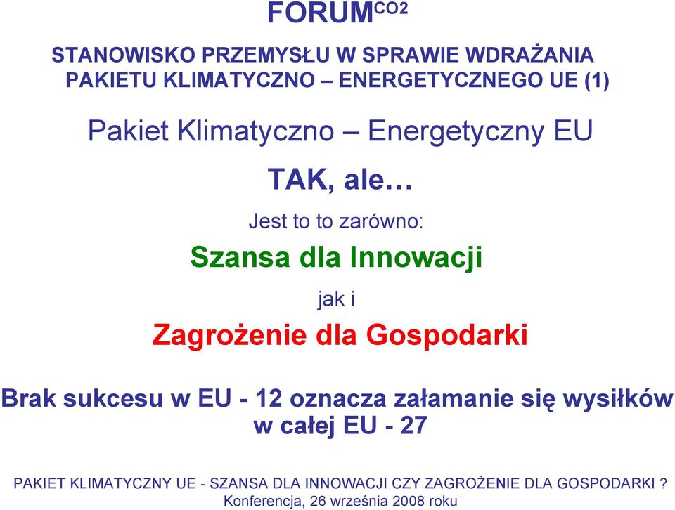 Szansa dla Innowacji jak i Zagrożenie dla Gospodarki