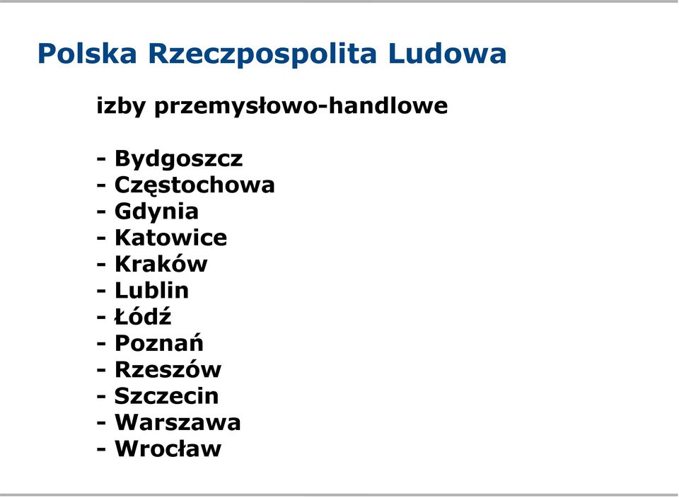 Częstochowa - Gdynia - Katowice - Kraków -