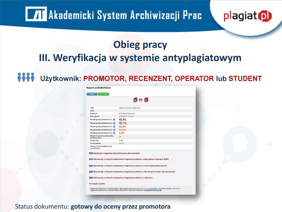 PROMOTOR, RECENZENT, OPERATOR lub