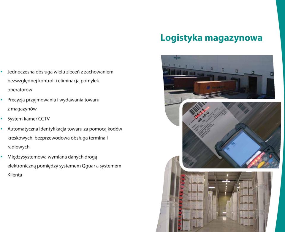 CCTV Automatyczna identyfikacja towaru za pomocą kodów kreskowych, bezprzewodowa obsługa