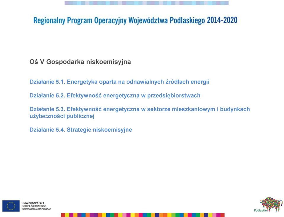 Efektywność energetyczna w przedsiębiorstwach Działanie 5.3.