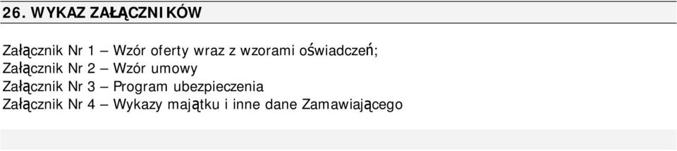 umowy Załącznik Nr 3 Program ubezpieczenia