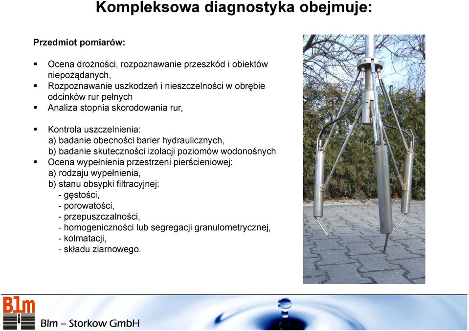 hydraulicznych, b) badanie skuteczności izolacji poziomów wodonośnych Ocena wypełnienia przestrzeni pierścieniowej: a) rodzaju wypełnienia, b)