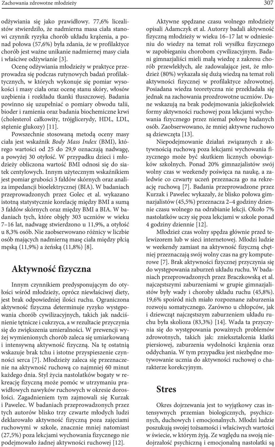 ciała i właściwe odżywianie [3].
