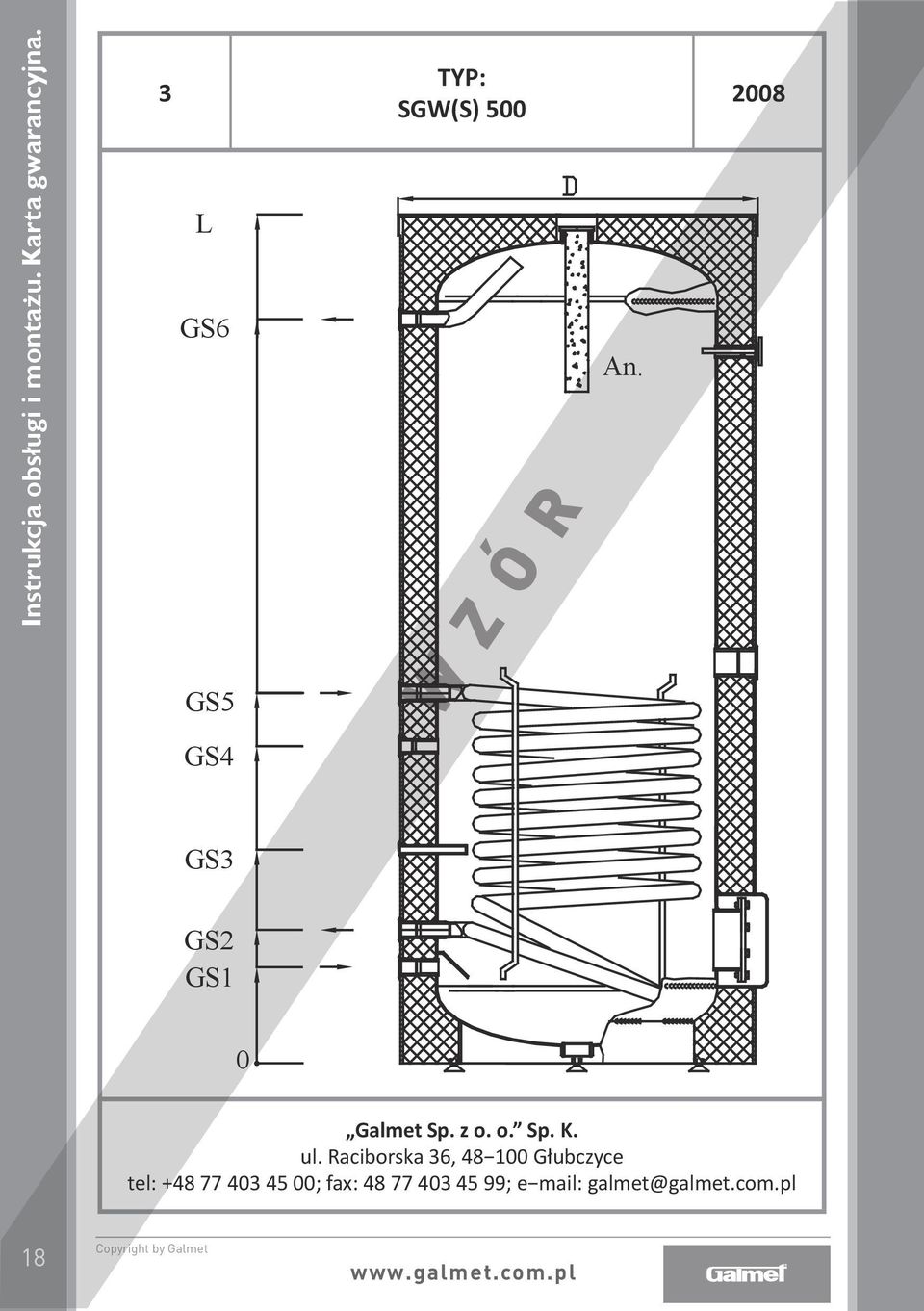 2008 GS4 GS3 GS2 GS1 0 Galmet Sp. z o. o. Sp. K. ul.