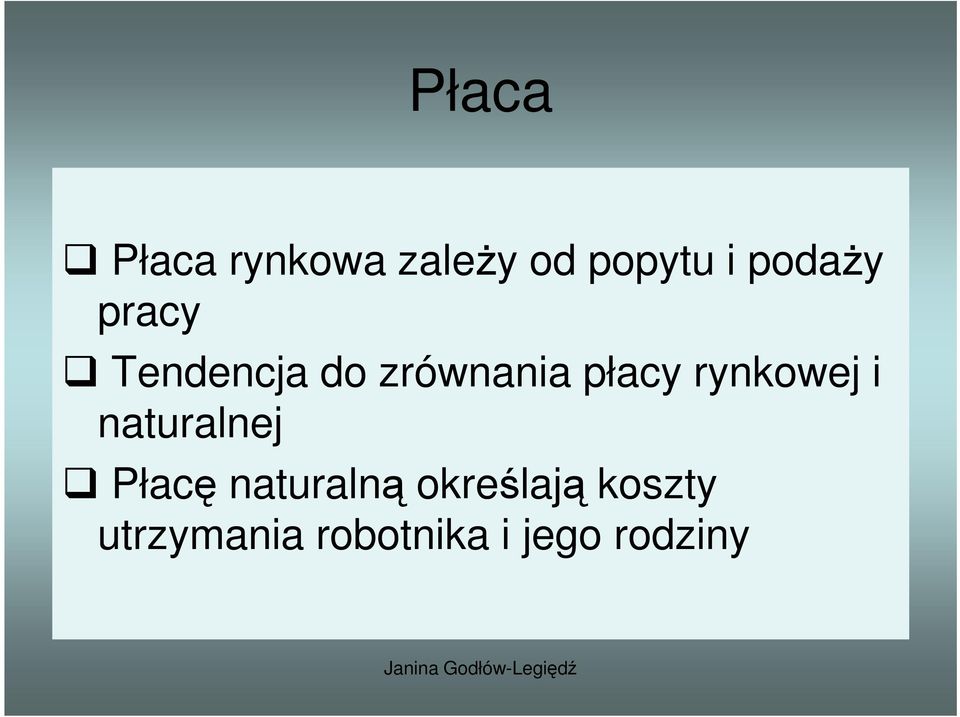 rynkowej i naturalnej Płacę naturalną