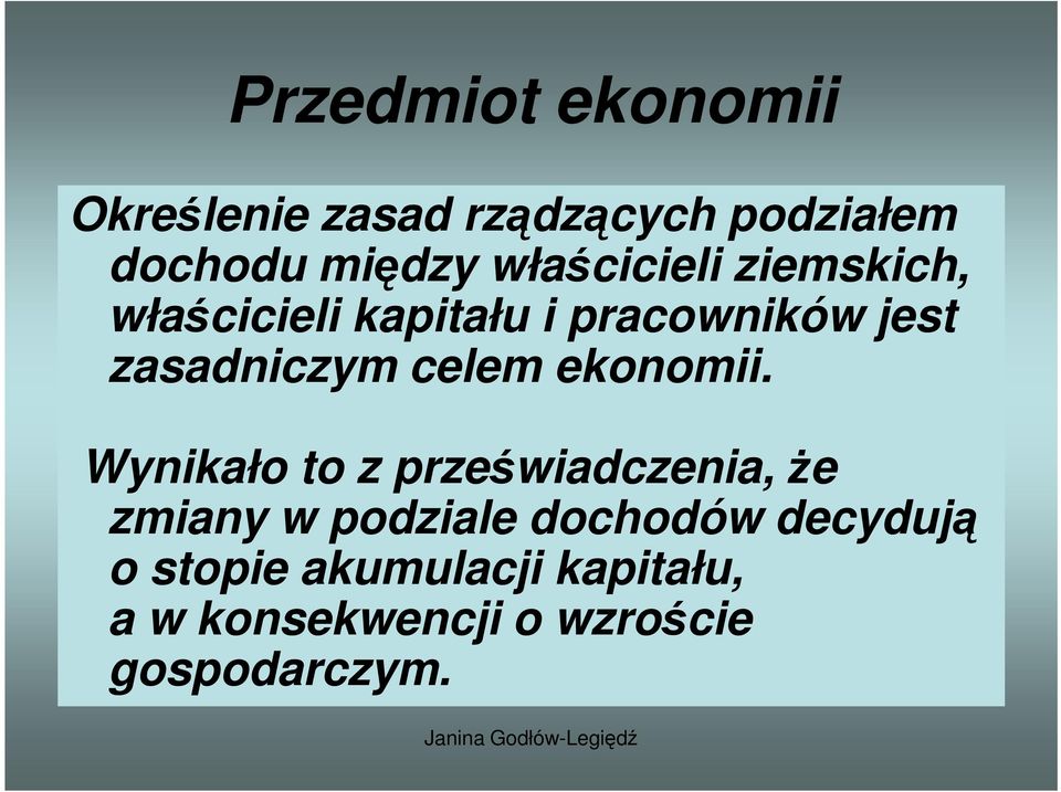 celem ekonomii.