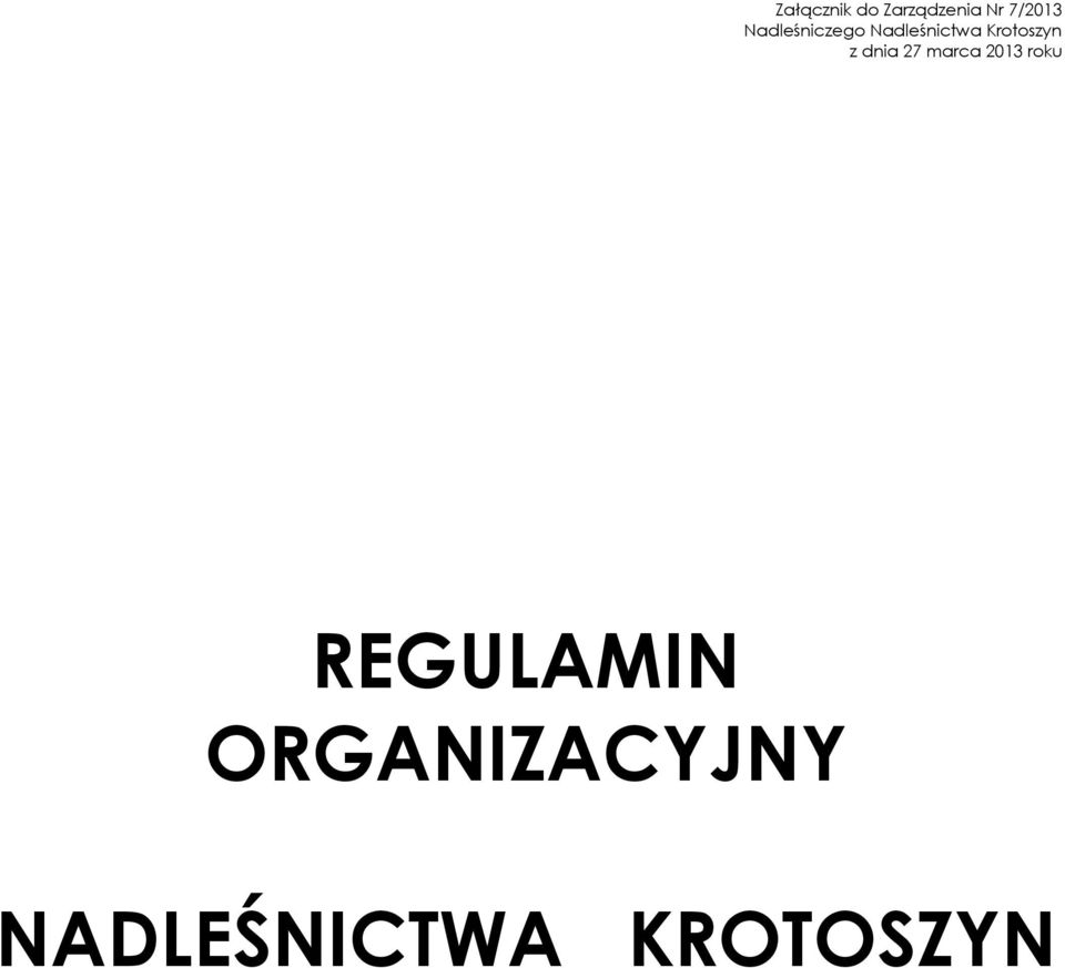 Krotoszyn z dnia 27 marca 2013 roku