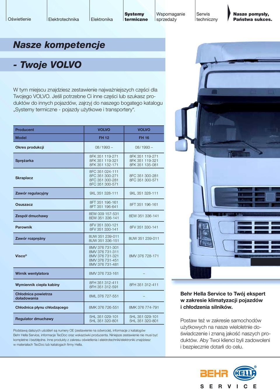 Jeśli potrzebne Ci inne części lub szukasz produktów do innych pojazdów, zajrzyj do naszego bogatego katalogu Systemy termiczne - pojazdy użytkowe i transportery.