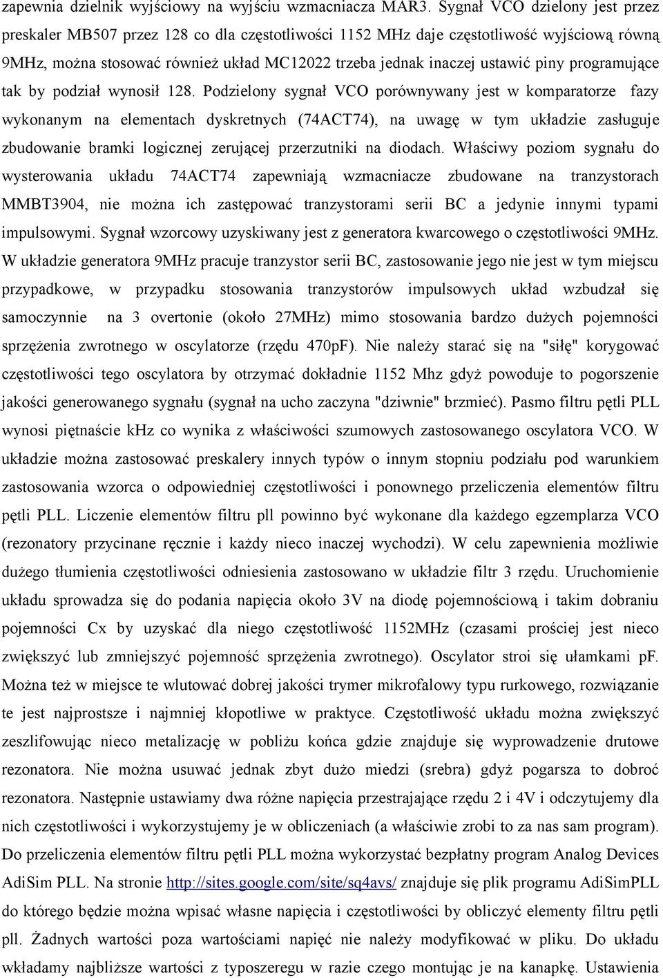 piny programujące tak by podział wynosił 128.