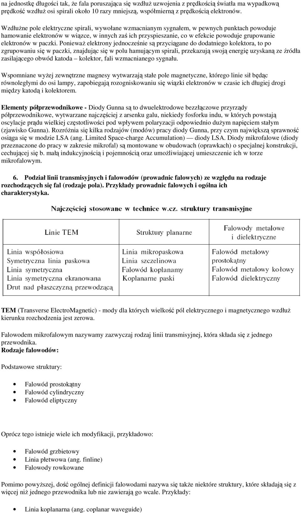 elektronów w paczki.