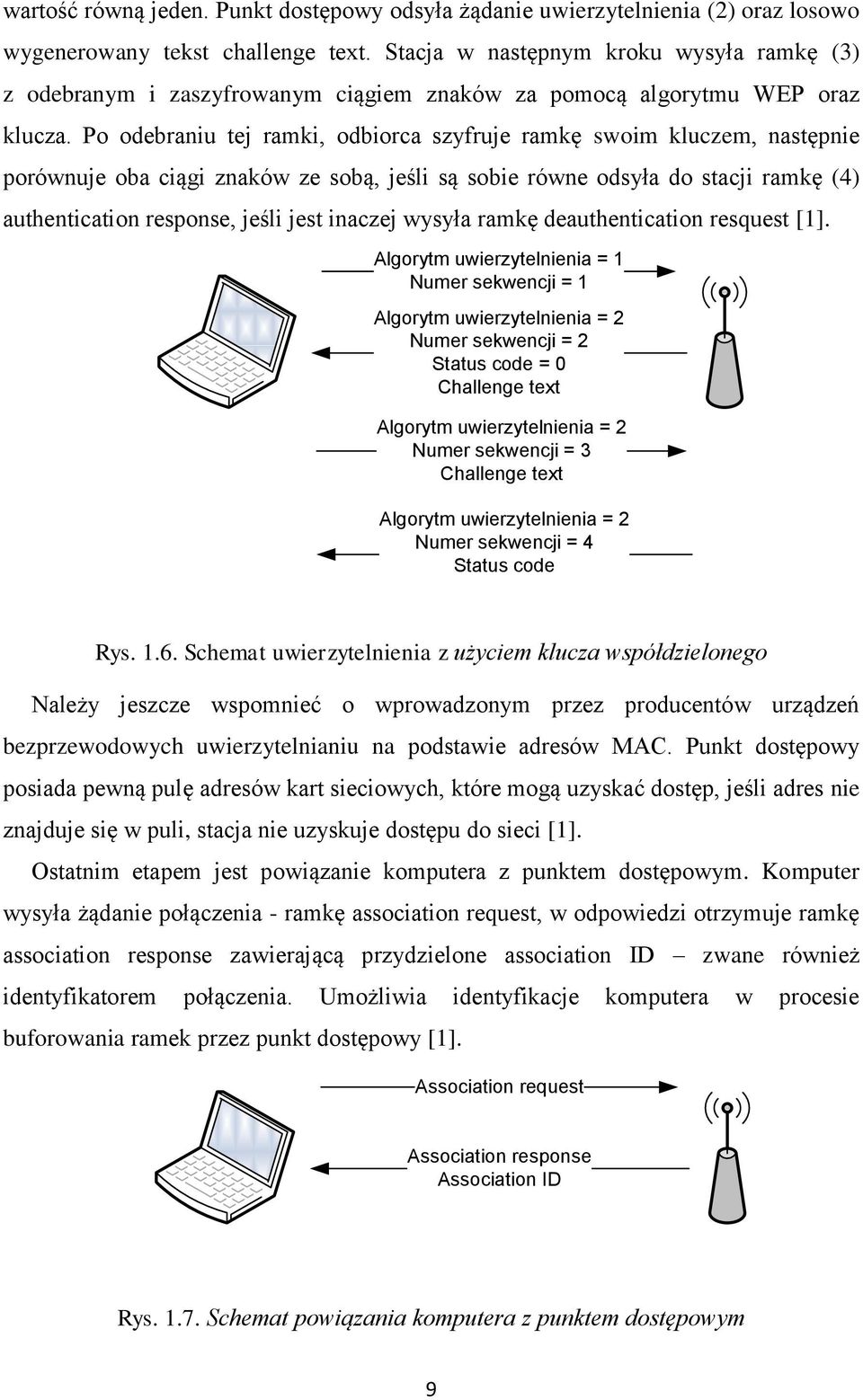 Po odebraniu tej ramki, odbiorca szyfruje ramkę swoim kluczem, następnie porównuje oba ciągi znaków ze sobą, jeśli są sobie równe odsyła do stacji ramkę (4) authentication response, jeśli jest