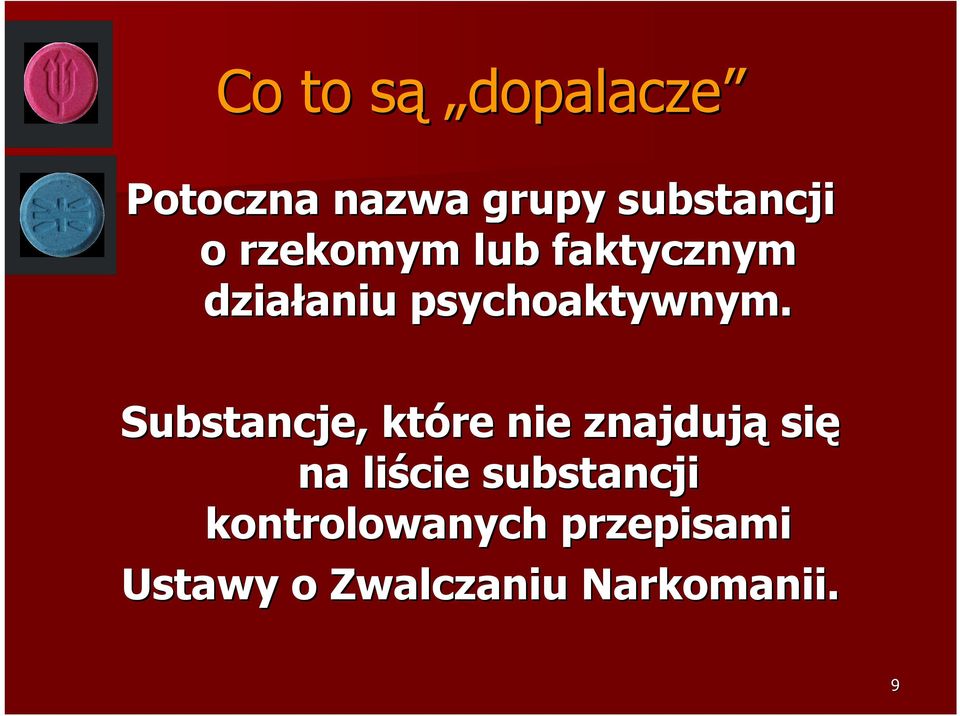 Substancje, które nie znajdują się na liście substancji