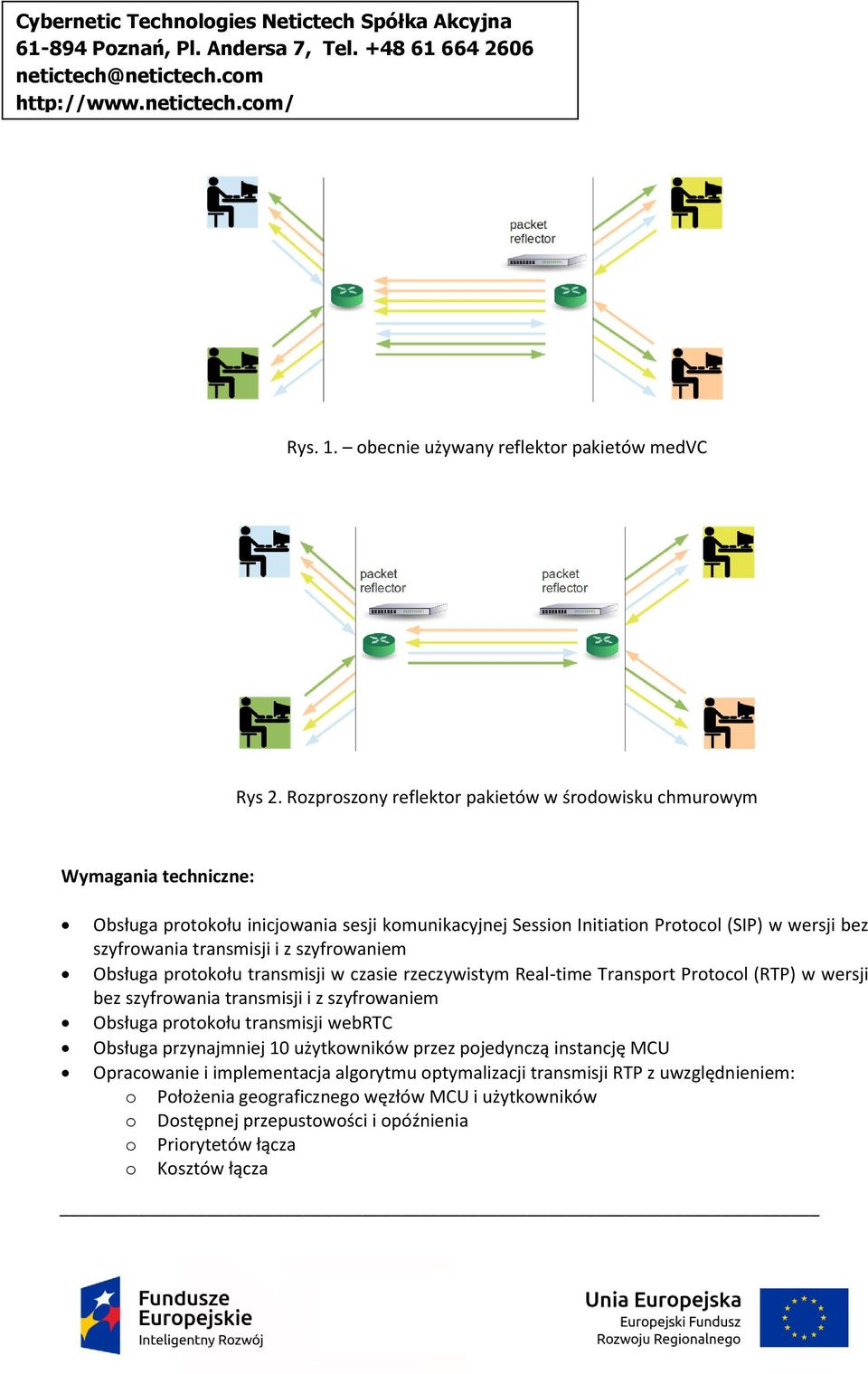 szyfrowania transmisji i z szyfrowaniem Obsługa protokołu transmisji w czasie rzeczywistym Real-time Transport Protocol (RTP) w wersji bez szyfrowania transmisji i z szyfrowaniem