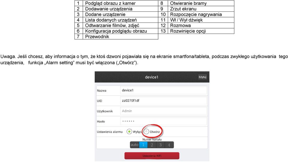 obrazu 13 Rozwinięcie opcji 7 Przewodnik Uwaga.