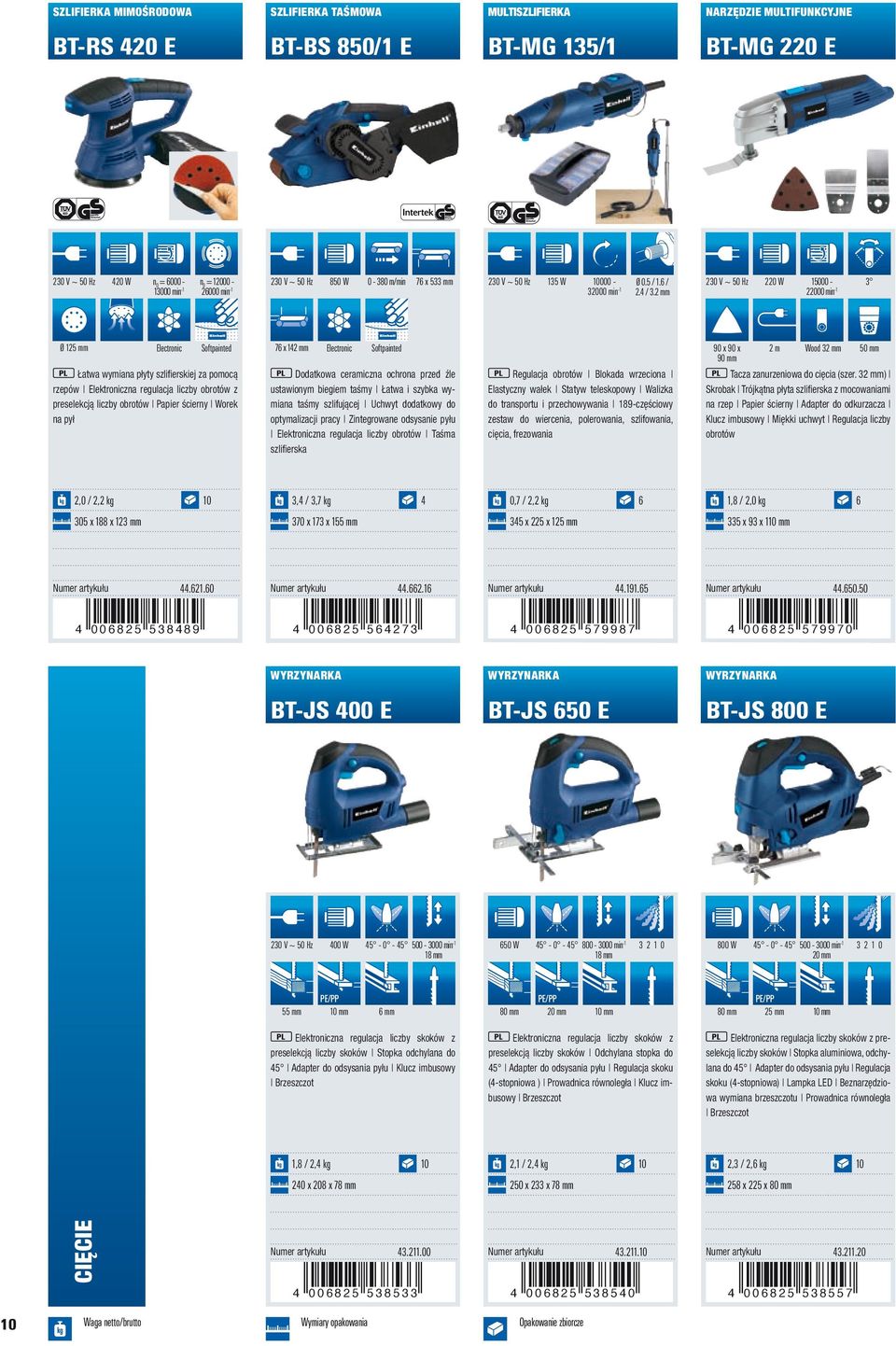 2 mm 220 W 5000-22000 min - 3 Ø 25 mm Electronic Softpainted Łatwa wymiana płyty szlifi erskiej za pomocą rzepów Elektroniczna regulacja liczby obrotów z preselekcją liczby obrotów Papier ścierny