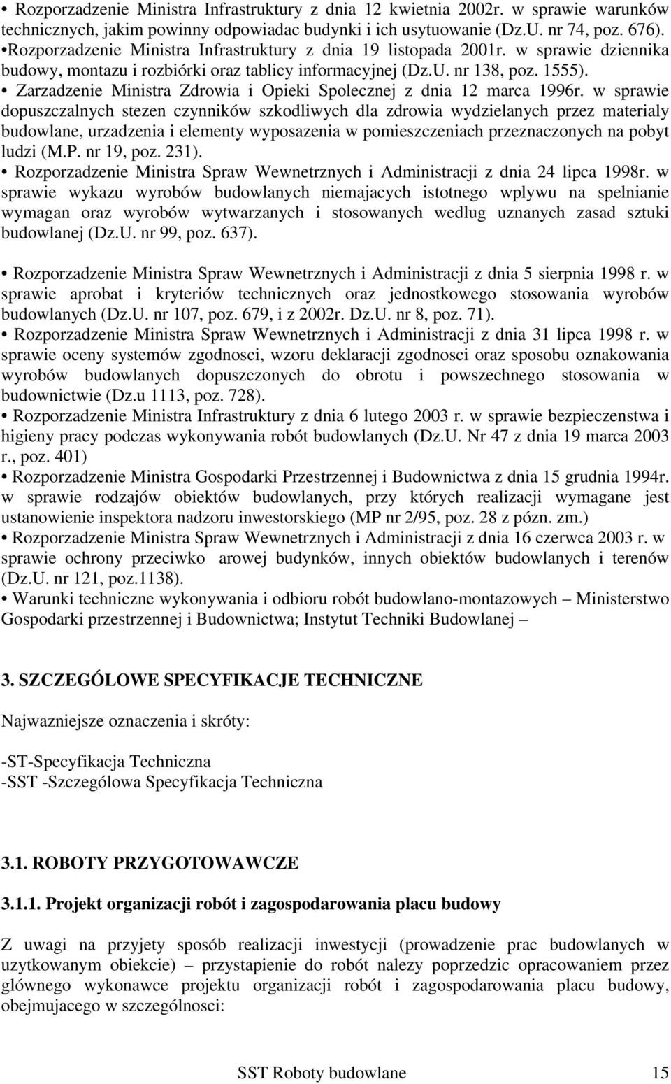 Zarzadzenie Ministra Zdrowia i Opieki Spolecznej z dnia 12 marca 1996r.