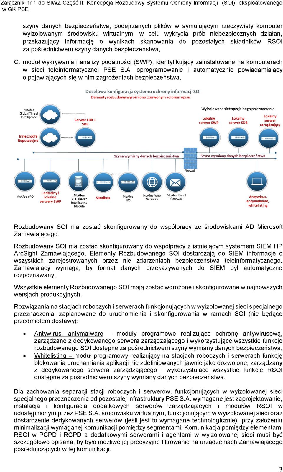 moduł wykrywania i analizy podatności (SWP), identyfikujący zainstalowane na komputerach w sieci teleinformatycznej PSE S.A.