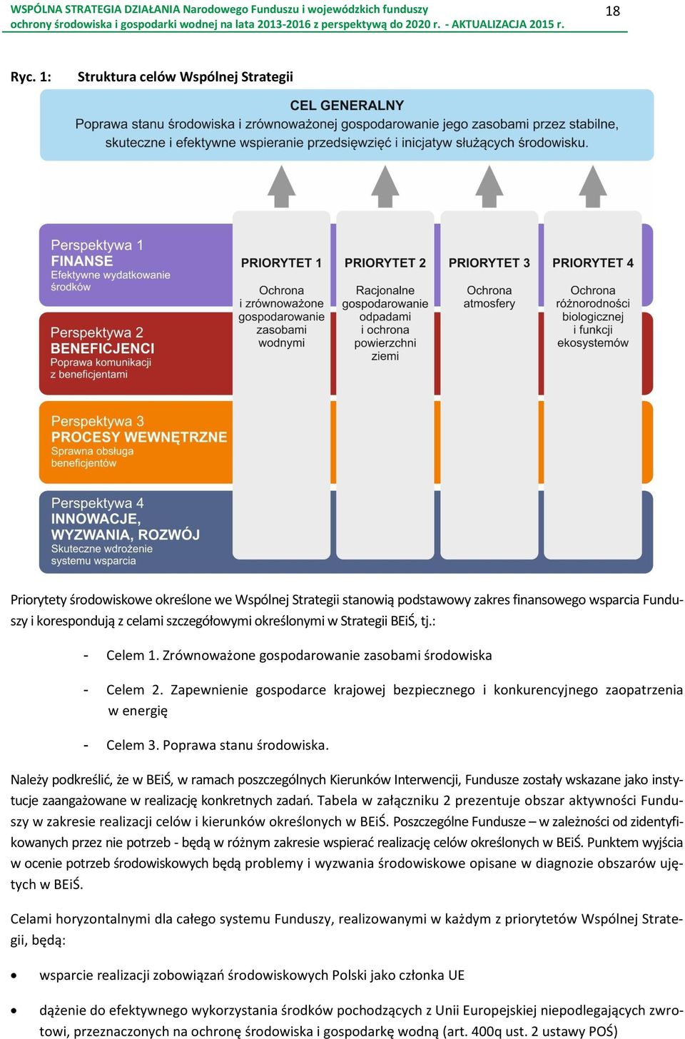 określonymi w Strategii BEiŚ, tj.: - Celem 1. Zrównoważone gospodarowanie zasobami środowiska - Celem 2.