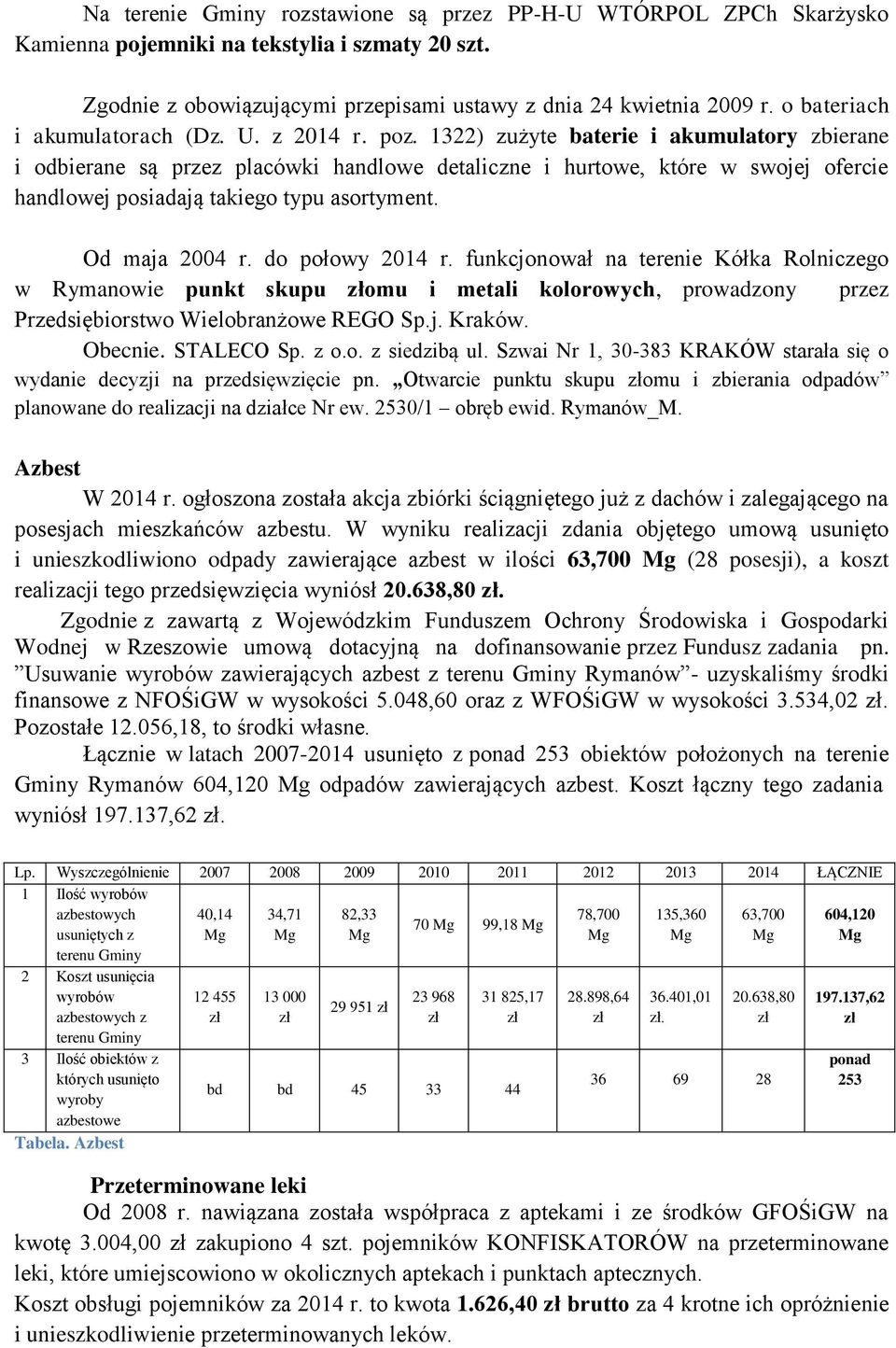 1322) zużyte baterie i akumulatory zbierane i odbierane są przez placówki handlowe detaliczne i hurtowe, które w swojej ofercie handlowej posiadają takiego typu asortyment. Od maja 2004 r.