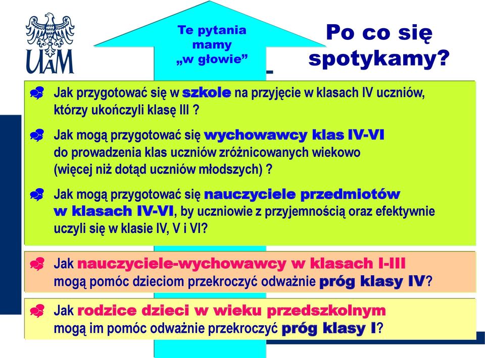 Jak mogą przygotować się nauczyciele przedmiotów w klasach IV-VI, by uczniowie z przyjemnością oraz efektywnie uczyli się w klasie IV, V i VI?