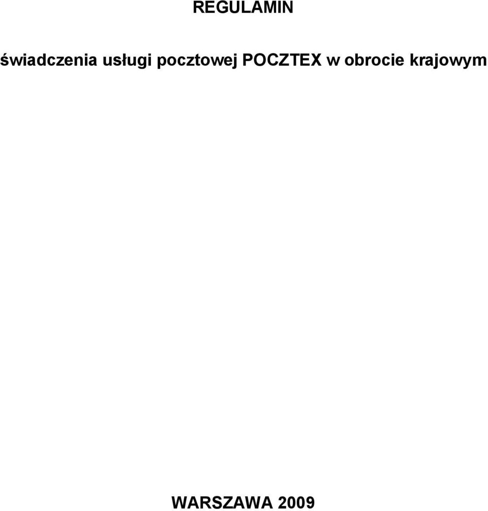 pocztowej POCZTEX w