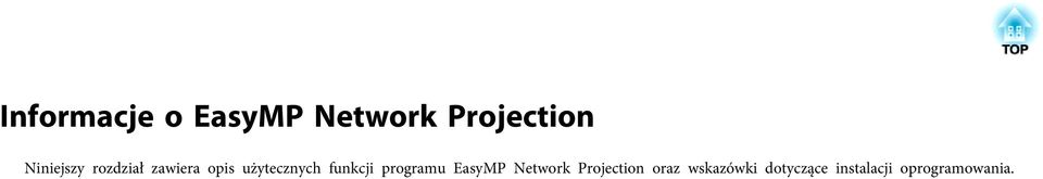 funkcji progrmu EsyMP Network Projection