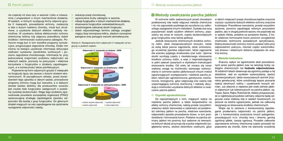 W uzyskaniu dobrej efektywności ochrony chemicznej istotną rolę odgrywa prawidłowy dobór środków i terminowość wykonywania zabiegów.