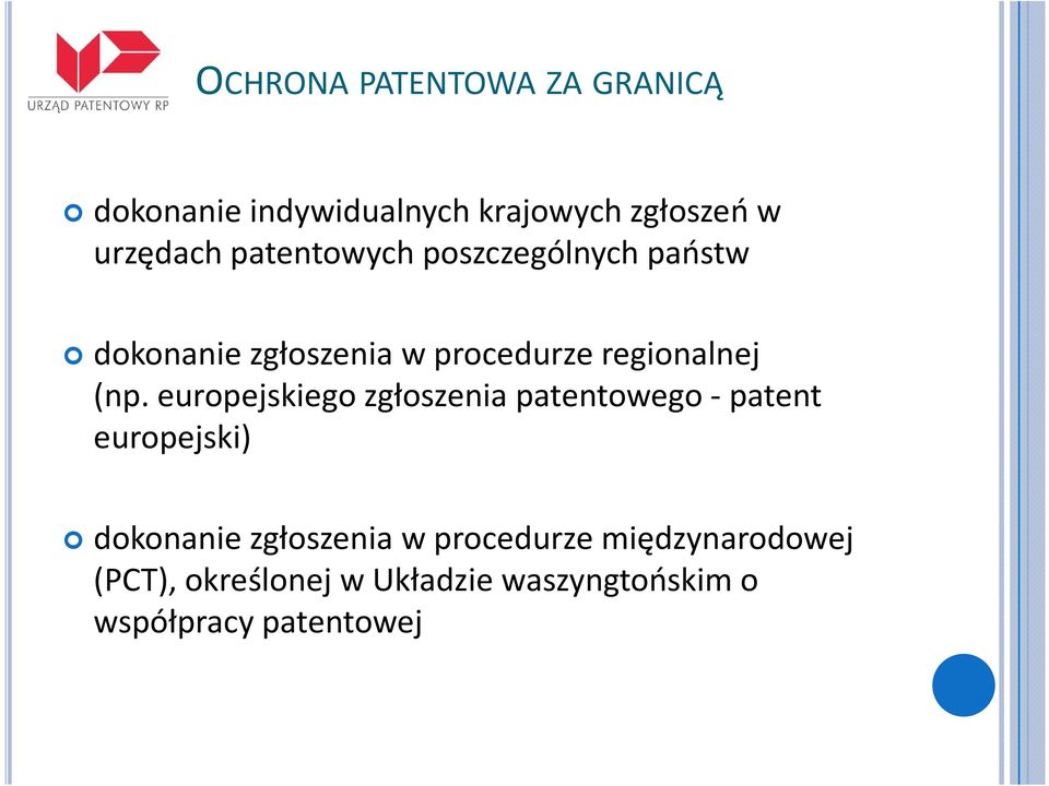 europejskiego zgłoszenia patentowego -patent europejski) dokonanie zgłoszenia w