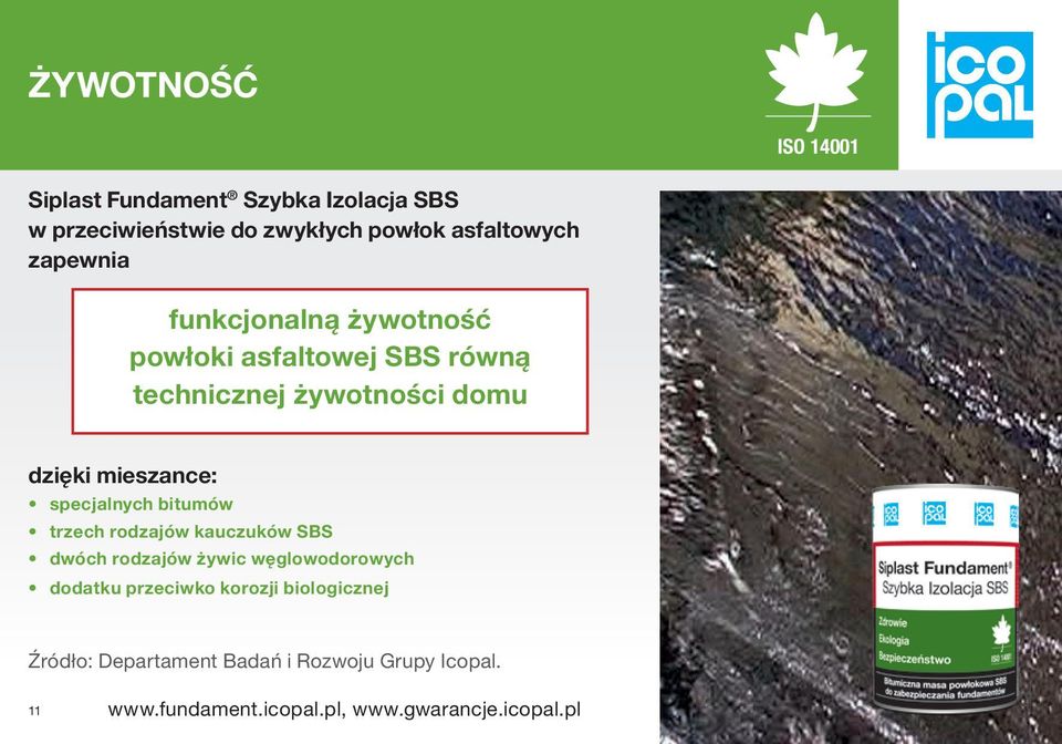 domu dzięki mieszance: specjalnych bitumów trzech rodzajów kauczuków SBS dwóch rodzajów żywic